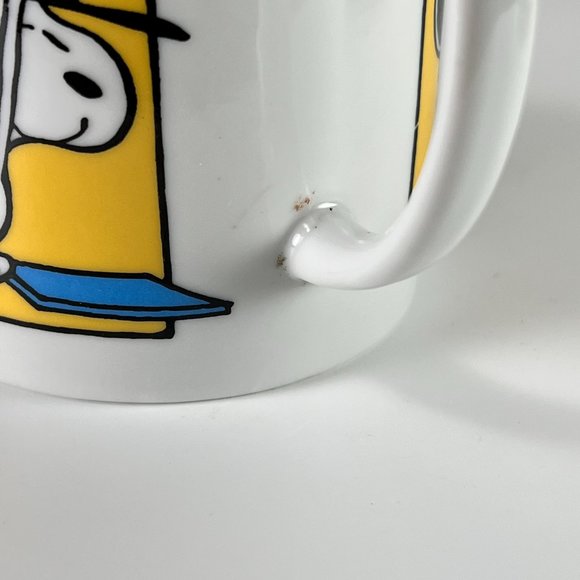 Vtg Peanuts Snoopy Coffee Cup Mug Multicolor Home Run Hero Baseball Ceramic - Picture 5 of 11